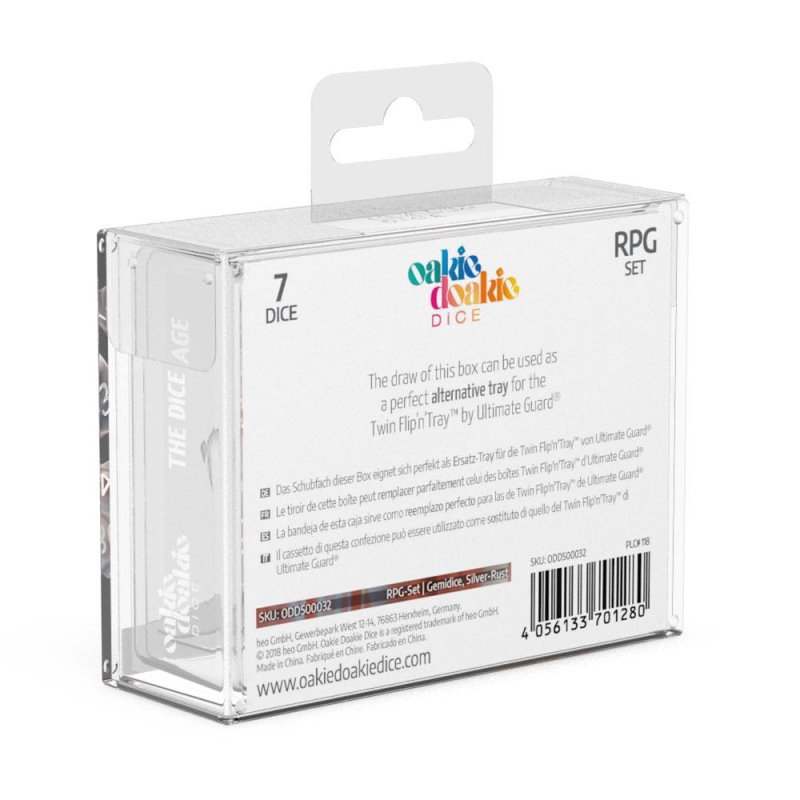 RPG Würfelset Gemidice, silber-rost (7 Stück)