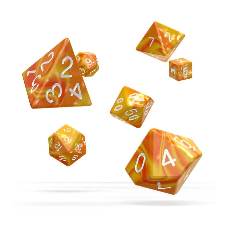 RPG Würfelset Gemidice, gelb-orange (7 Stück)