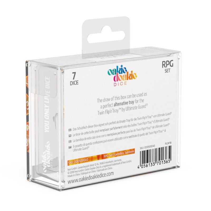 RPG Würfelset Gemidice, gelb-orange (7 Stück)